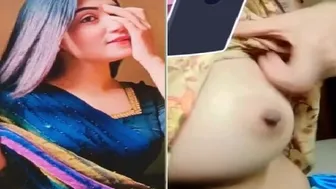 Perky Tits Girl Spreading Pussy Lips Wide Open