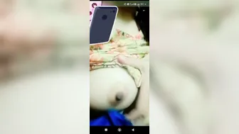 Perky Tits Girl Spreading Pussy Lips Wide Open
