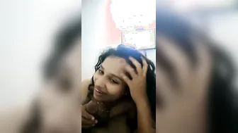 Curly Haired Gf Sucking Boyfriend Cock
