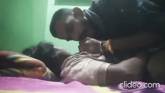 Wife Getting Her Tits Sucked Before Midnight Fuck Session