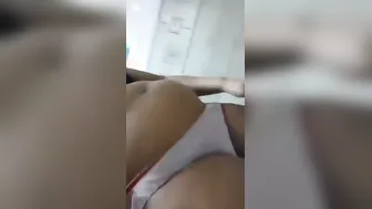 Tall Girl Stripping Bra Standing Naked Selfie