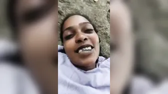 Girl Fucking Boyfriend Outdoors On Rocks