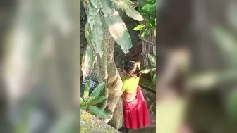 Mom Removing Petticoat Showing Tits After Bathing