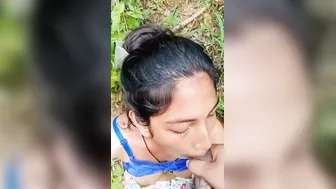 GF Sucking Dick Outdoors Before Taking It Rough