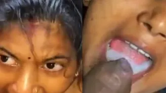 Village Wife Swallowing Cum After Sucking Dick Till End