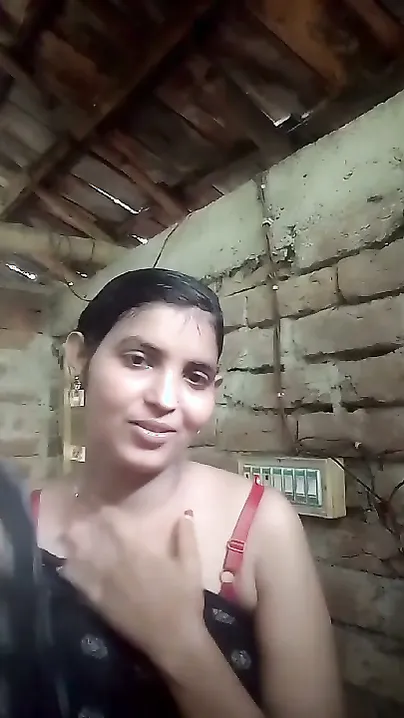 Village Girl Teasing Lover With Cute Boob Striptease In Hut