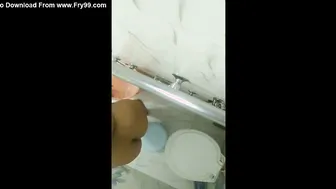 Spying On My Real Aunty Naked In Shower Touching Her Curves