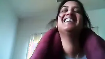 Married Woman Video Calling Hubby Overseas While I Fuck Her