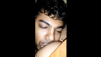 Lactating Aunty Letting Her Young Devar Suck Her Milky Tits