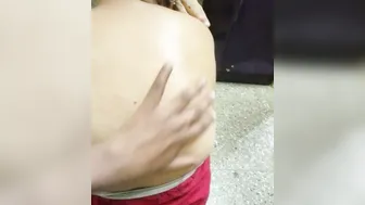 Married Aunty Moaning While Boyfriend Massages Her Naked Back