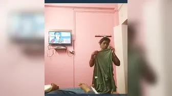 Catching My Tamil Aunty Getting Naked For Her Young Lover