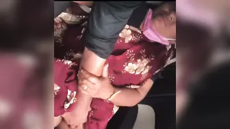 Young Stud Fingering Mature Aunty Pussy In Parked Car Outdoors