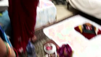 Nepali Aunty Flashing Massive Boobs And Sexy Navel Teasing