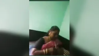 Mallu Aunty Squeezing Her Big Tits For Her Secret Lover