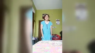 Desi Aunty Stripping Off Nighty Dancing Naked Shaking Tits