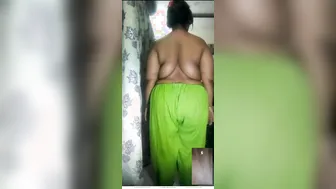 Naughty Aunty Flaunting Her Fat Ass And Shaking It Good