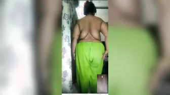 Naughty Aunty Flaunting Her Fat Ass And Shaking It Good
