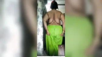 Naughty Aunty Flaunting Her Fat Ass And Shaking It Good