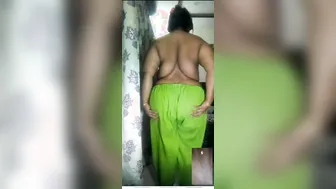 Naughty Aunty Flaunting Her Fat Ass And Shaking It Good