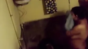 Thick Aunty Taking Nude Bath While Husband Is Away Working