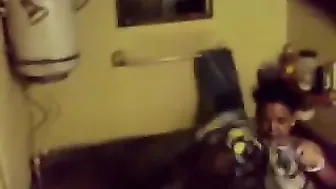 Thick Aunty Taking Nude Bath While Husband Is Away Working
