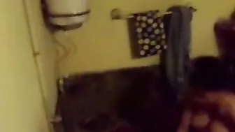 Thick Aunty Taking Nude Bath While Husband Is Away Working