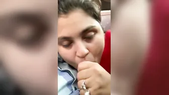 Married Aunty Giving Sloppy Blowjob Inside Parked Car
