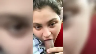 Married Aunty Giving Sloppy Blowjob Inside Parked Car