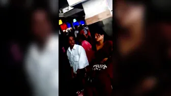 Naughty Aunty Teasing Her Navel At The Railway Platform