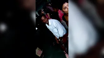 Naughty Aunty Teasing Her Navel At The Railway Platform