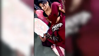 Naughty Aunty Teasing Her Navel At The Railway Platform