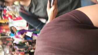 Sexy Milfs Flashing Tits And Ass At The Local Market Today