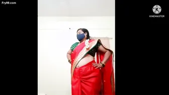 Marathi Babe Divya Looking Sexy As Fuck In Red Saree Tonight