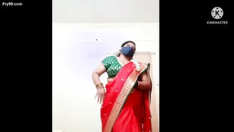 Marathi Babe Divya Looking Sexy As Fuck In Red Saree Tonight