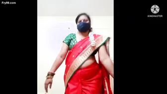 Marathi Babe Divya Looking Sexy As Fuck In Red Saree Tonight