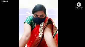 Marathi Babe Divya Looking Sexy As Fuck In Red Saree Tonight