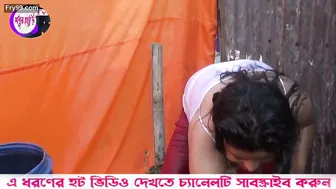 Busty Bengali Wife Bathing With See Through Shirt Showing Nips