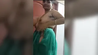 Tamil Milf Showing Off Her Massive Natural Tits On Camera