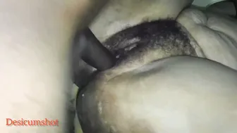 Pounding Hairy Aunty Pussy Hard Until She Creams On My Dick
