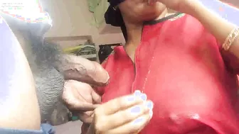 Tamil Aunty Licking And Sucking Her Husband's Hard Dick Good