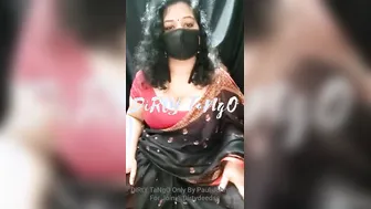 Telugu Aunty Doing Naughty Tango Show Stripping Everything Off