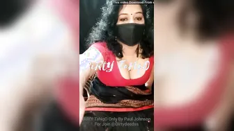 Telugu Aunty Doing Naughty Tango Show Stripping Everything Off