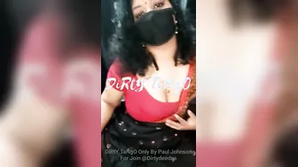 Telugu Aunty Doing Naughty Tango Show Stripping Everything Off