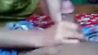 Desi Aunty Jerking My Cock Until I Explode On Her Hands