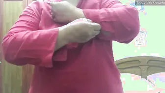 Hijabi Married Woman Stripping Her Clothes Showing Curves