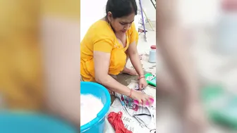 Horny Desi Milf Teasing With Her Huge Bouncing Tits Out