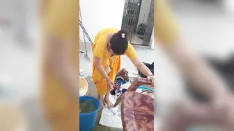 Horny Desi Milf Teasing With Her Huge Bouncing Tits Out