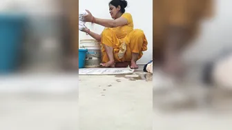 Horny Desi Milf Teasing With Her Huge Bouncing Tits Out