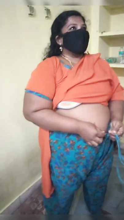 South Indian Aunty Giving Dirty Talk While Getting Dressed