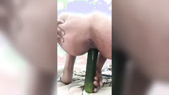 Slutty Desi Babe Stuffing Her Tight Cunt With Big Cucumber